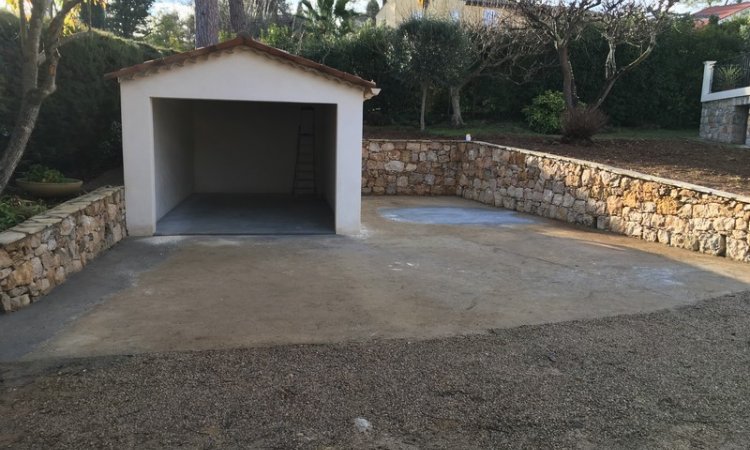 Construction d'une garage